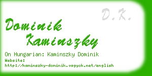 dominik kaminszky business card